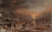 Aert van der Neer Sports on a Frozen River oil painting artist